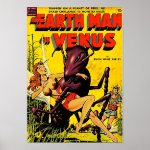 Aarde-Man op Venus Poster