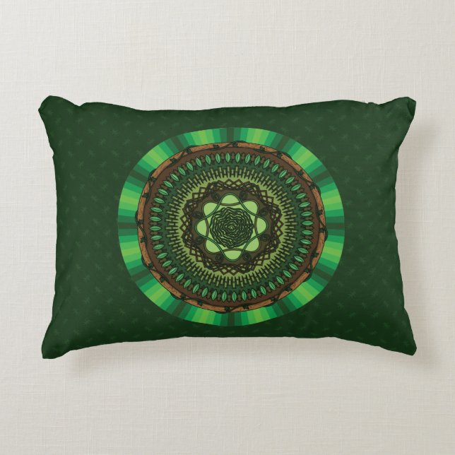 Aarde Mandala Accent Kussen (Voorkant)
