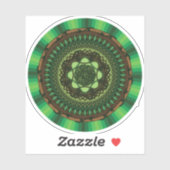 Aarde Mandala Contour Sticker (Vel)
