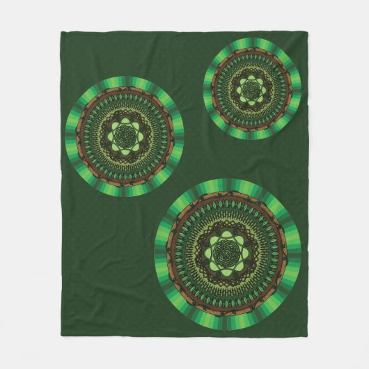 Aarde Mandala Fleece Deken (Voorkant)