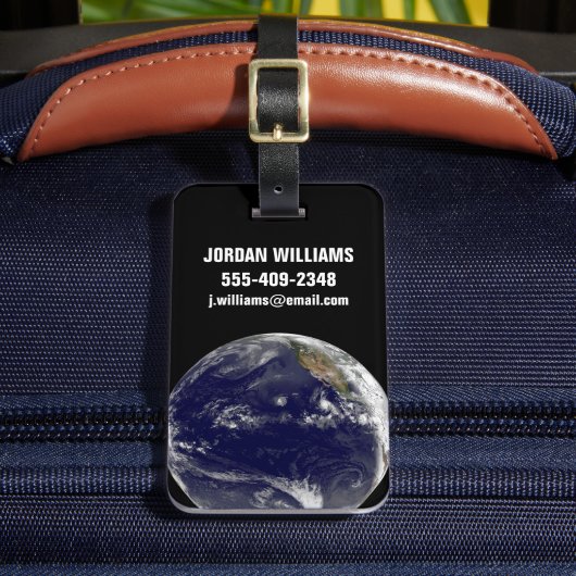 Aarde met drie tropische cyclonen in de Stille Oce Bagagelabel (Voorkant Insitu 2)