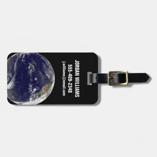 Aarde met drie tropische cyclonen in de Stille Oce Bagagelabel (Voorkant horizontaal)