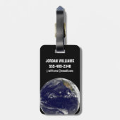 Aarde met drie tropische cyclonen in de Stille Oce Bagagelabel (Achterkant verticaal)