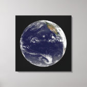 Aarde met drie tropische cyclonen in de Stille Oce Canvas Afdruk (Voorkant)