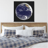 Aarde met drie tropische cyclonen in de Stille Oce Canvas Afdruk (Insitu (Slaapkamer))