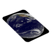 Aarde met drie tropische cyclonen in de Stille Oce Magneet (Rechterzijde)