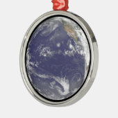 Aarde met drie tropische cyclonen in de Stille Oce Metalen Ornament (Links)