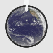 Aarde met drie tropische cyclonen in de Stille Oce Ornament (achterkant)