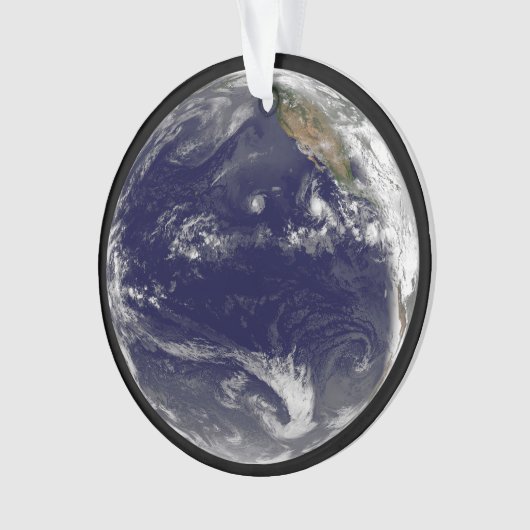 Aarde met drie tropische cyclonen in de Stille Oce Ornament (voorkant)
