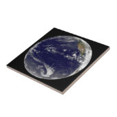 Aarde met drie tropische cyclonen in de Stille Oce Tegeltje (Zijkant)