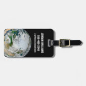 Aarde met het Noordpoolgebied, Europa en Azië. Bagagelabel (Voorkant horizontaal)