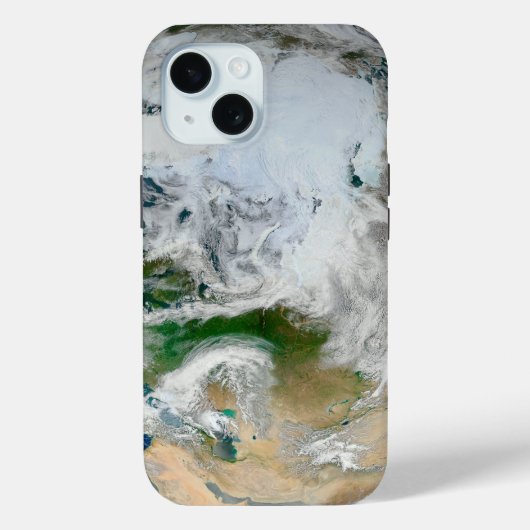 Aarde met het Noordpoolgebied, Europa en Azië. Case-Mate iPhone Case (Achterkant)