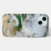 Aarde met het Noordpoolgebied, Europa en Azië. Case-Mate iPhone Case (Achterkant (horizontaal))