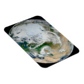 Aarde met het Noordpoolgebied, Europa en Azië. Magneet (Rechterzijde)