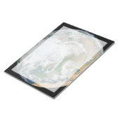 Aarde met het Noordpoolgebied, Europa en Azië. Notitieblok (Schuin)