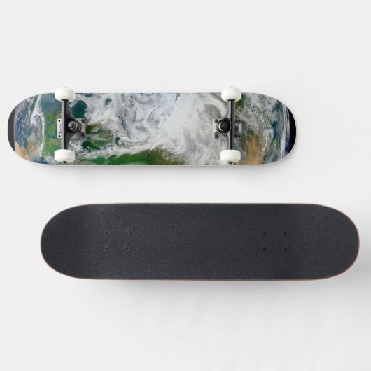 Aarde met het Noordpoolgebied, Europa en Azië. Persoonlijk Skateboard (Horizontaal)