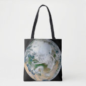 Aarde met het Noordpoolgebied, Europa en Azië. Tote Bag (Voorkant)