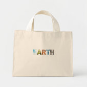 AARDE met lucht, bomen, woestijn, oceaan en rotsen Mini Tote Bag (Voorkant)