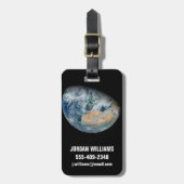 Aarde met Noord-Afrika en Zuidwest-Europa Bagagelabel (Voorkant verticaal)