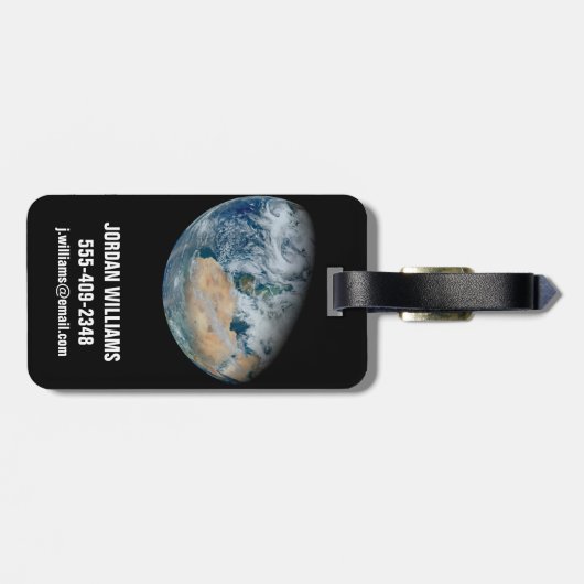 Aarde met Noord-Afrika en Zuidwest-Europa Bagagelabel (Achterkant horizontaal)
