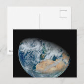 Aarde met Noord-Afrika en Zuidwest-Europa Briefkaart (Voorkant / Achterkant)