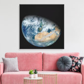 Aarde met Noord-Afrika en Zuidwest-Europa Canvas Afdruk (Insitu (Woonkamer))