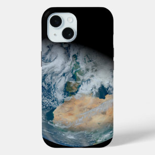 Aarde met Noord-Afrika en Zuidwest-Europa iPhone 15 Case