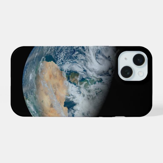 Aarde met Noord-Afrika en Zuidwest-Europa iPhone 15 Case (Achterkant horizontaal)
