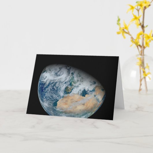 Aarde met Noord-Afrika en Zuidwest-Europa Kaart (Gele Bloem)