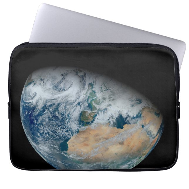 Aarde met Noord-Afrika en Zuidwest-Europa Laptop Sleeve (Voorkant)