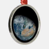 Aarde met Noord-Afrika en Zuidwest-Europa Metalen Ornament (Rechts)