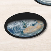 Aarde met Noord-Afrika en Zuidwest-Europa Ronde Kartonnen Onderzetter (Gebogen)