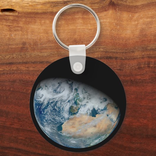 Aarde met Noord-Afrika en Zuidwest-Europa Sleutelhanger (Achterkant)