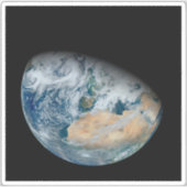 Aarde met Noord-Afrika en Zuidwest-Europa Sticker (Voorkant)