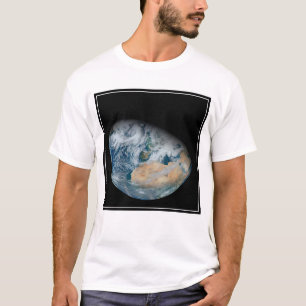 Aarde met Noord-Afrika en Zuidwest-Europa T-shirt