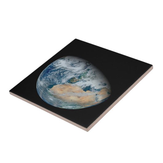 Aarde met Noord-Afrika en Zuidwest-Europa Tegeltje (Zijkant)