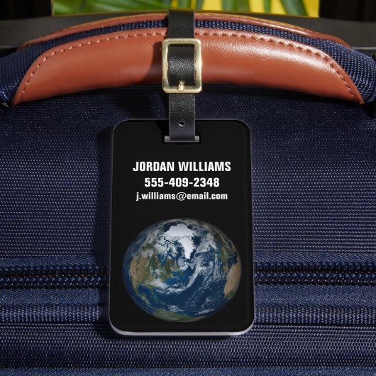 Aarde met wolken en Zee 2 Bagagelabel (Voorkant Insitu 2)