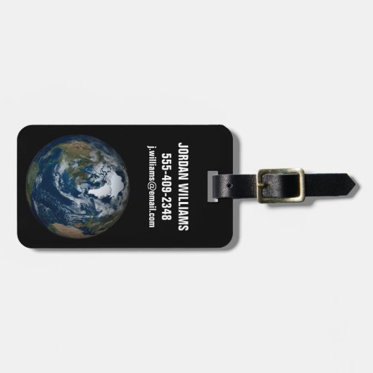 Aarde met wolken en Zee 2 Bagagelabel (Voorkant horizontaal)