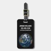 Aarde met wolken en Zee 2 Bagagelabel (Voorkant verticaal)