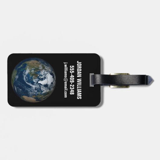 Aarde met wolken en Zee 2 Bagagelabel (Achterkant horizontaal)