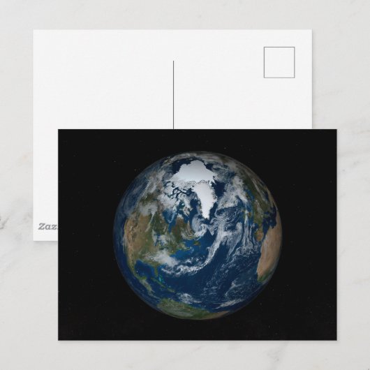 Aarde met wolken en Zee 2 Briefkaart (Voorkant / Achterkant)