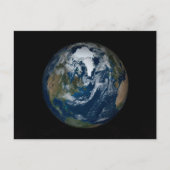 Aarde met wolken en Zee 2 Briefkaart (Voorkant)