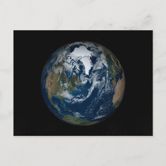 Aarde met wolken en Zee 2 Briefkaart (Voorkant)