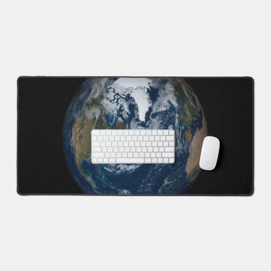 Aarde met wolken en Zee 2 Bureaumat (Keyboard & Muis)