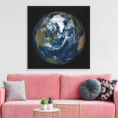 Aarde met wolken en Zee 2 Canvas Afdruk (Insitu (Woonkamer))