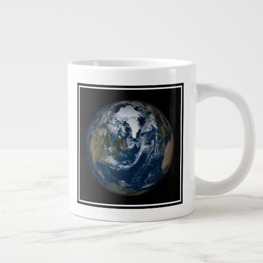 Aarde met wolken en Zee 2 Grote Koffiekop (Rechts)