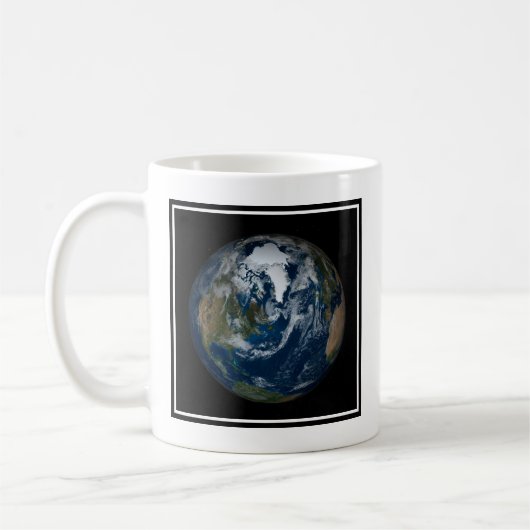 Aarde met wolken en Zee 2 Koffiemok (Links)