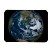 Aarde met wolken en Zee 2 Magneet (Horizontaal)