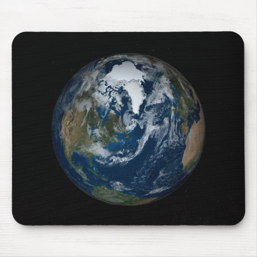 Aarde met wolken en Zee 2 Muismat (Voorkant)