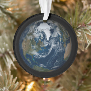 Aarde met wolken en Zee 2 Ornament